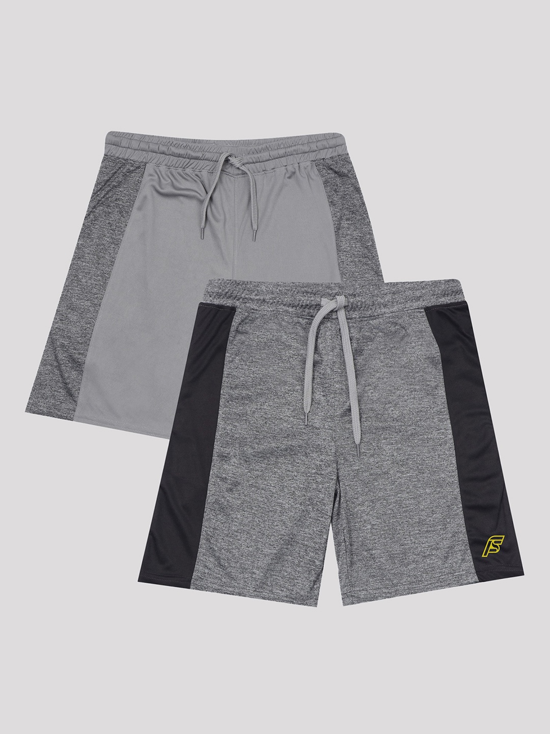 

F&S Boys Colourblocked Rapid-Dry High-Rise Shorts, Grey