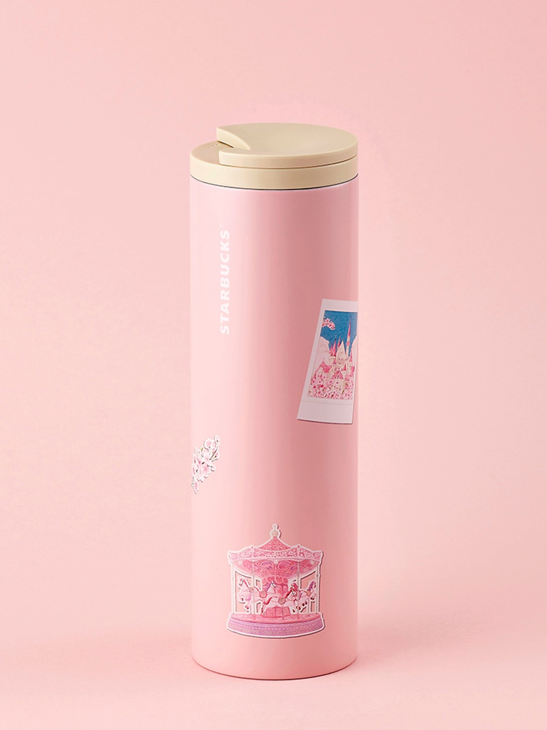 

Starbucks Cherry Blossom Diary Stickers Pink Stainless Steel Tumbler 473 ml