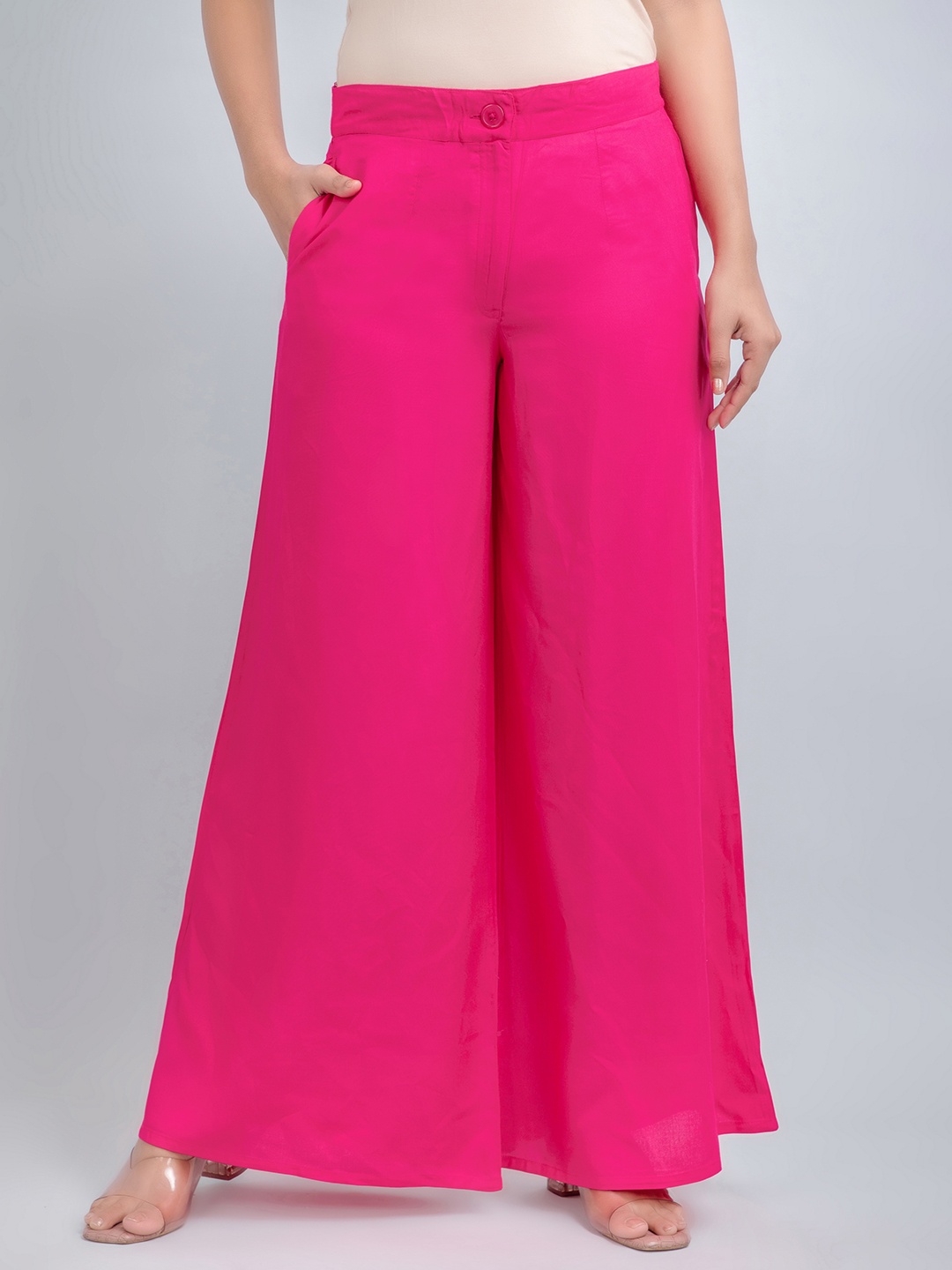 

SUTI Women Loose Fit Parellel Trousers, Pink