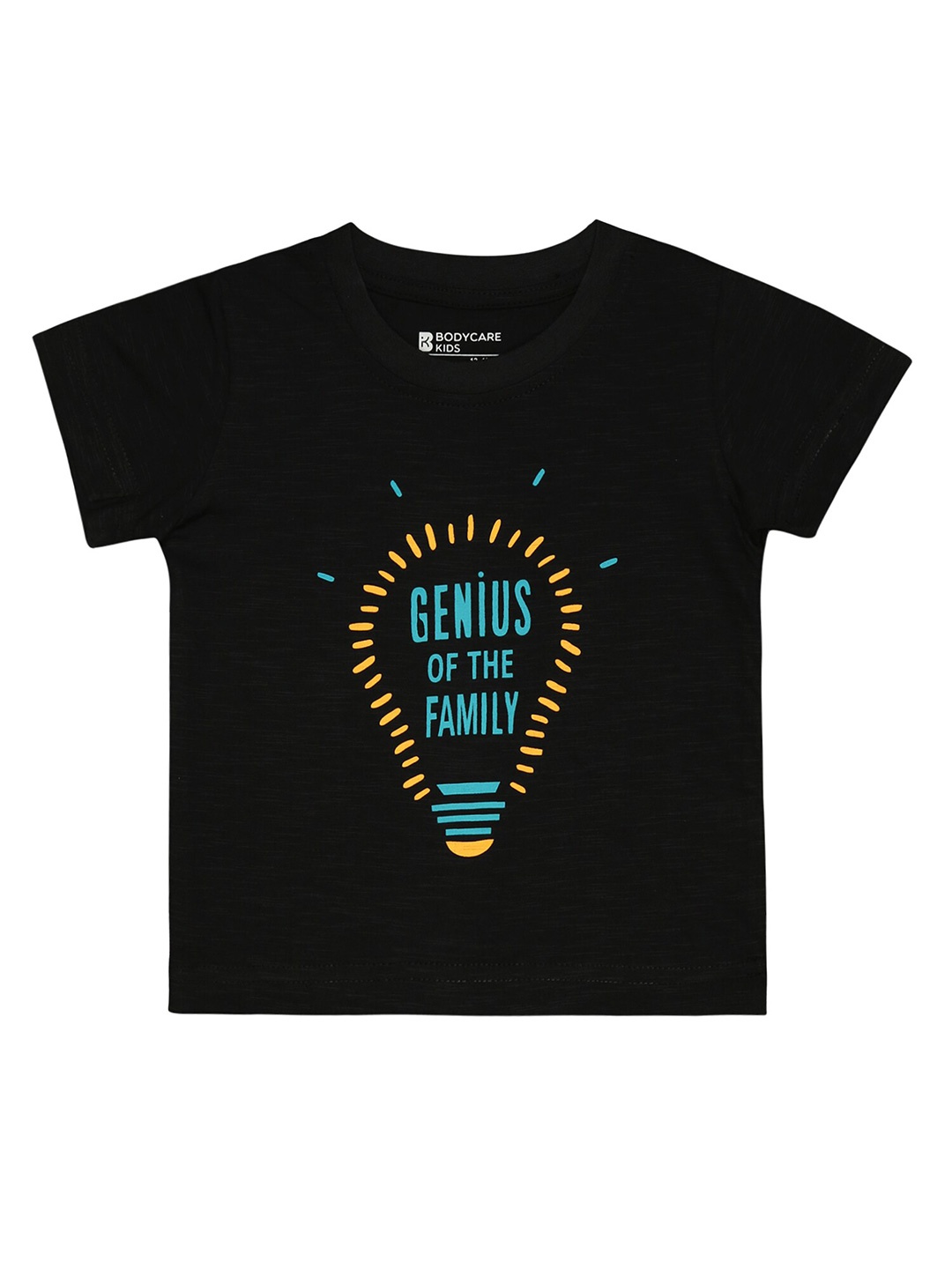 

Bodycare Infants Boys Typography Printed Cotton T-Shirt, Black