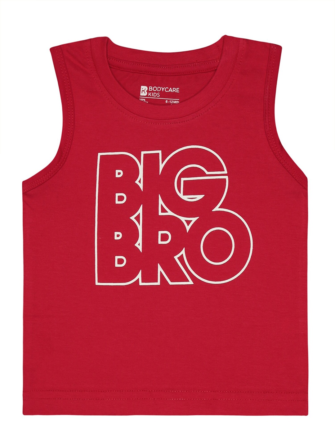 

Bodycare Boys Typography Printed Sleeveless T-Shirt, Red
