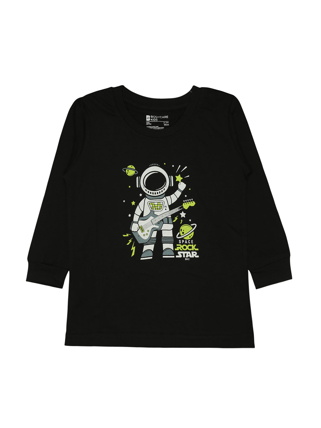 

Bodycare Boys Graphic Printed Cotton T-shirt, Black