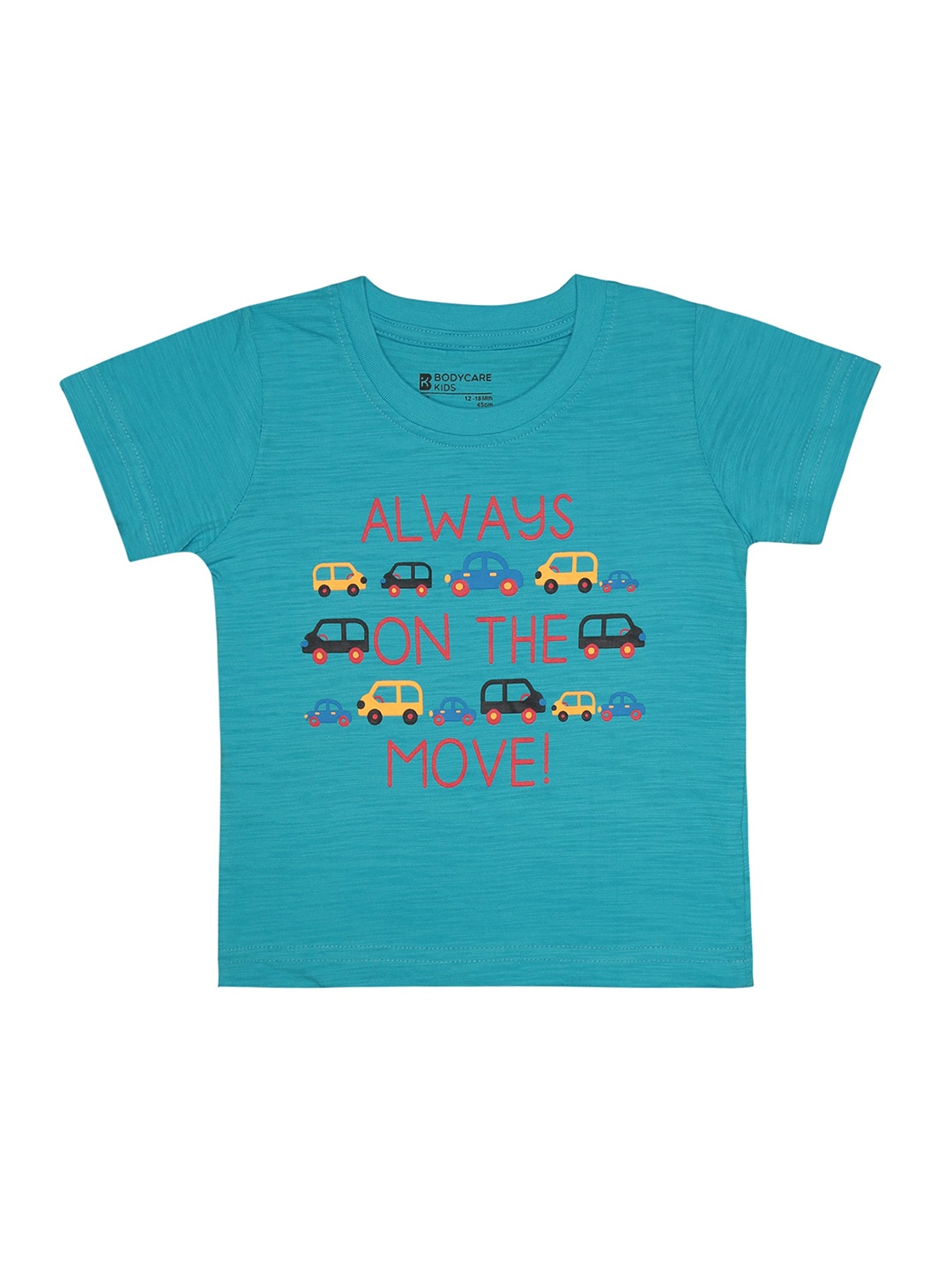 

Bodycare Boys Typography Printed Cotton T-Shirt, Turquoise blue