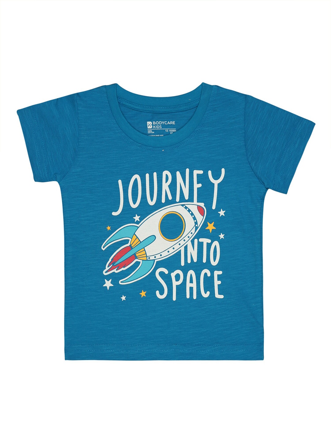 

Bodycare Infants Boys Typography Printed Cotton T-Shirt, Blue