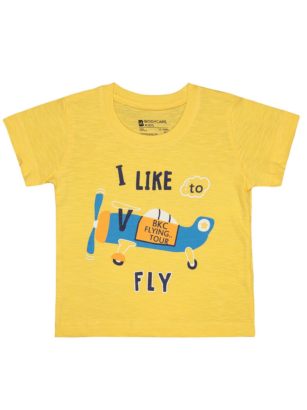 

Bodycare Boys Graphic Printed Short Sleeves Cotton T-shirt, Yellow