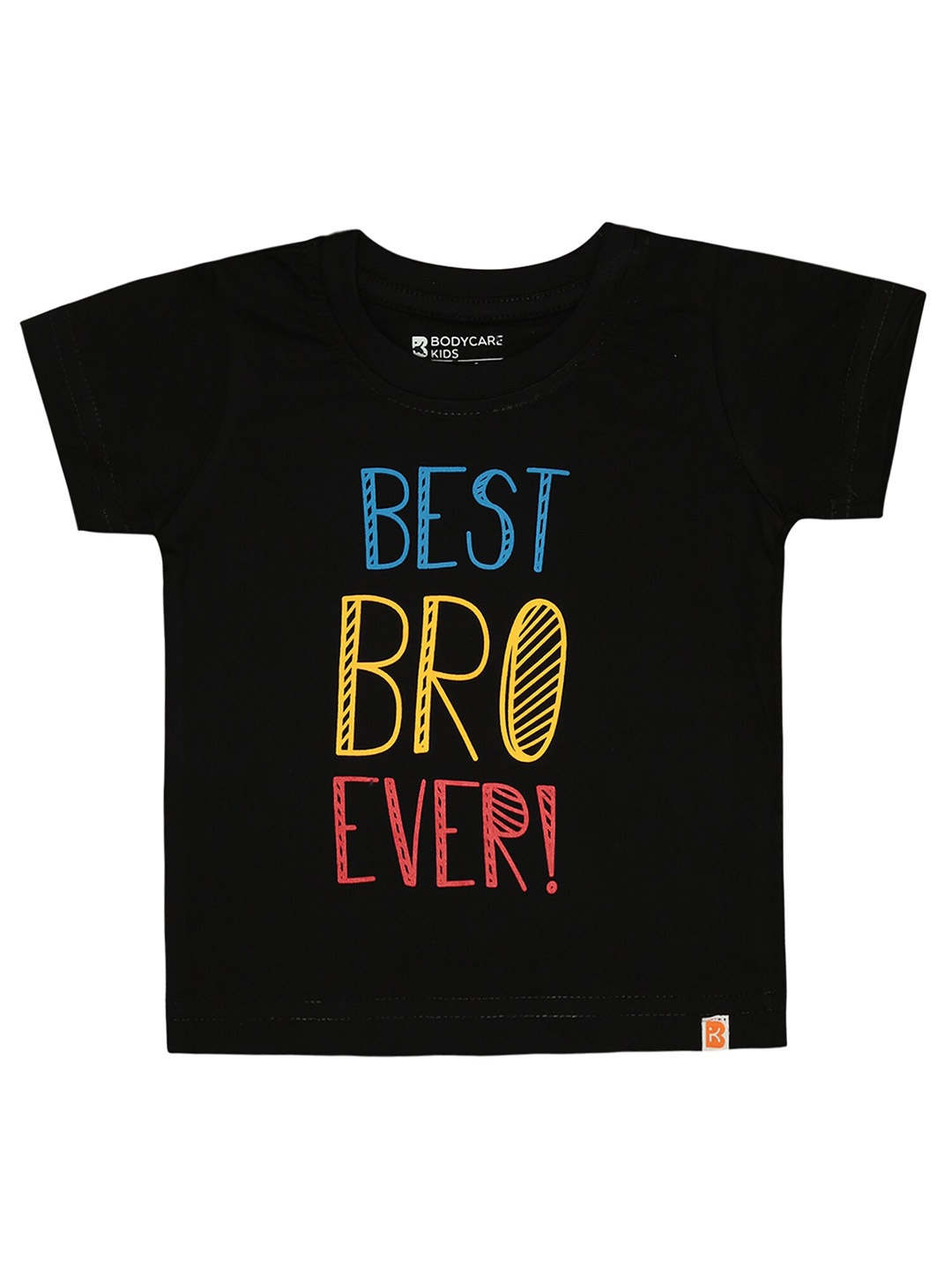 

Bodycare Boys Typography Printed Round Neck Cotton T-shirt, Black