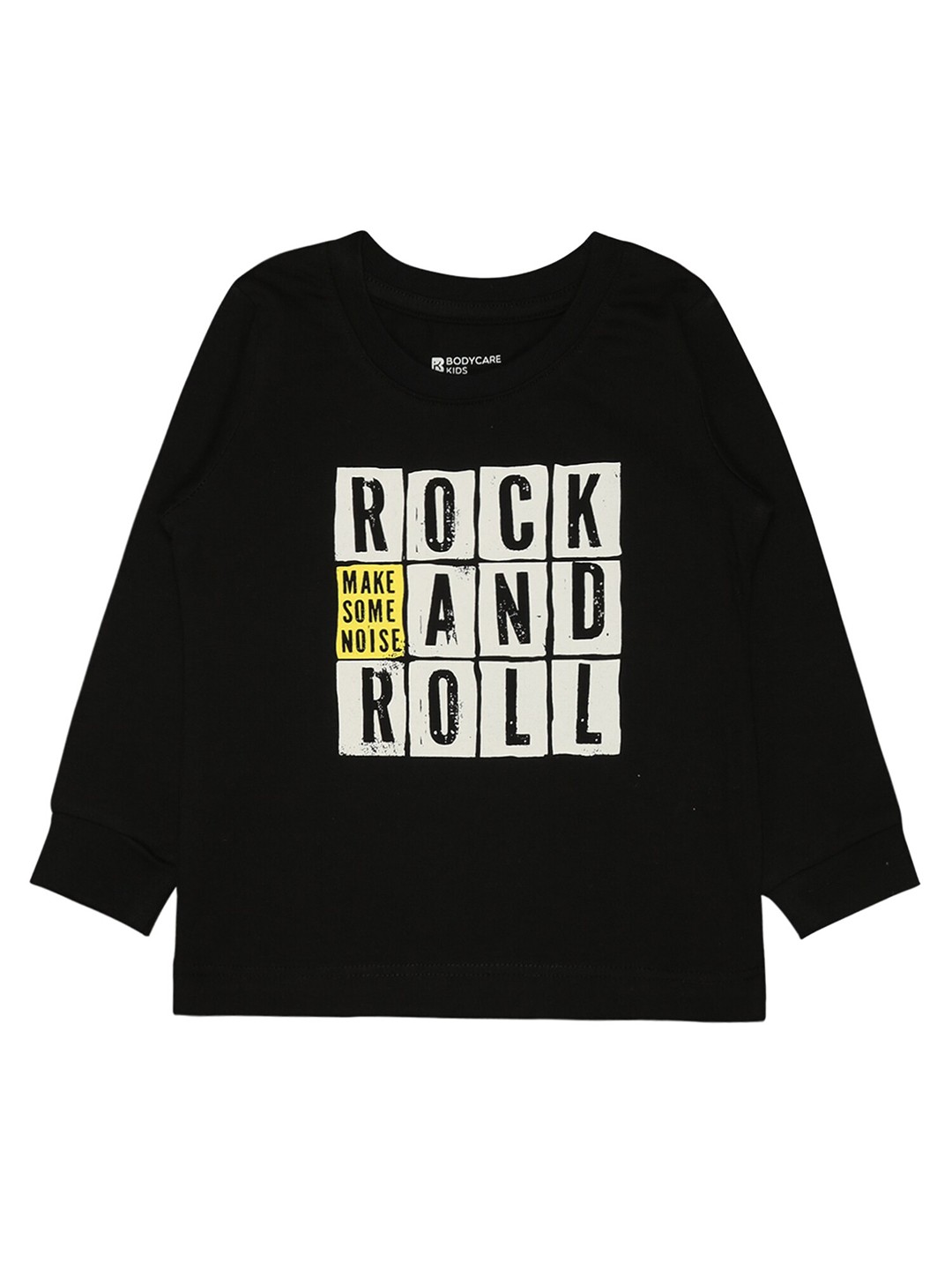 

Bodycare Boys Typography Printed Cotton T-shirt, Black
