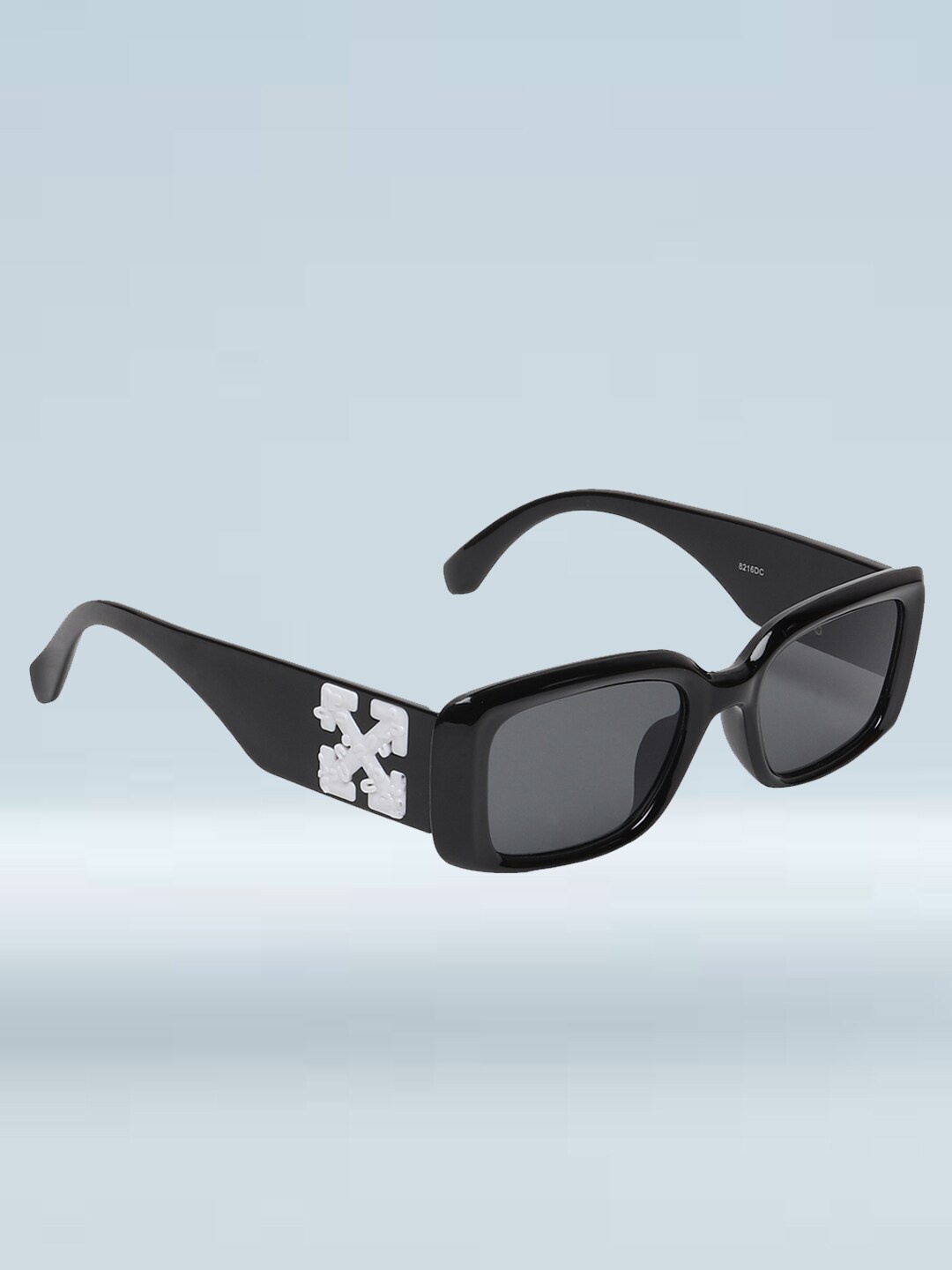 

Swiss Design Rectangle Lens with UV Protected Sunglasses, Black
