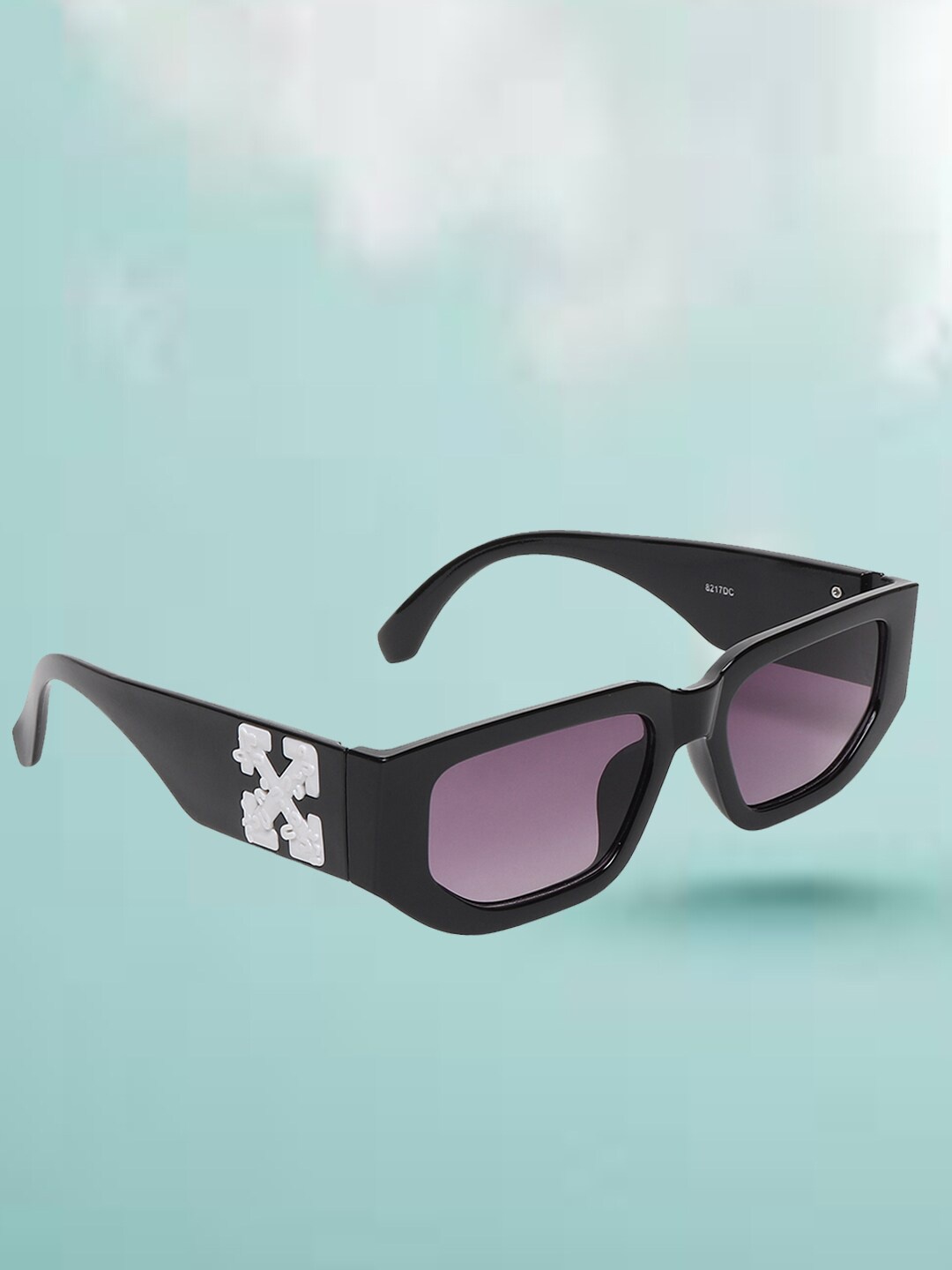 

Swiss Design Unisex Rectangle Sunglasses with UV Protected Lens, Grey