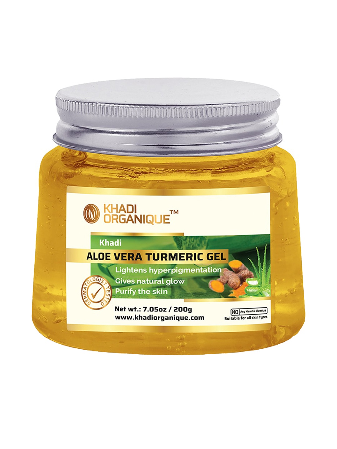 

Khadi Organique Aloevera Turmeric Gel For Skin - 200 gm, Na