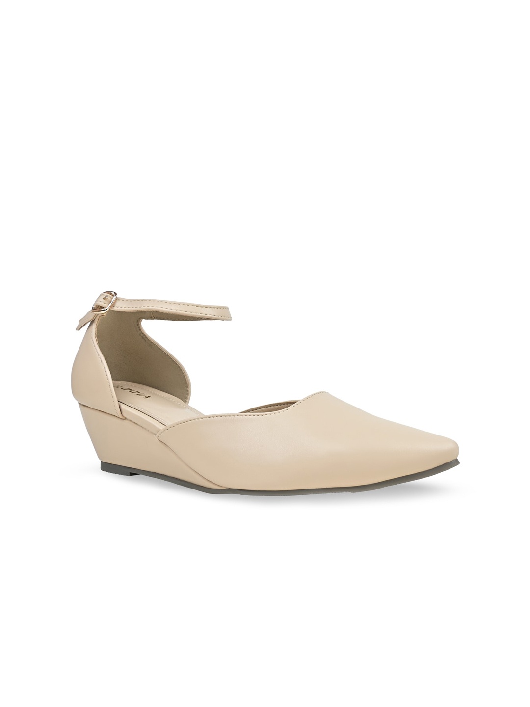 

Rocia Pointed Toe Wedge Heel Pumps, Beige