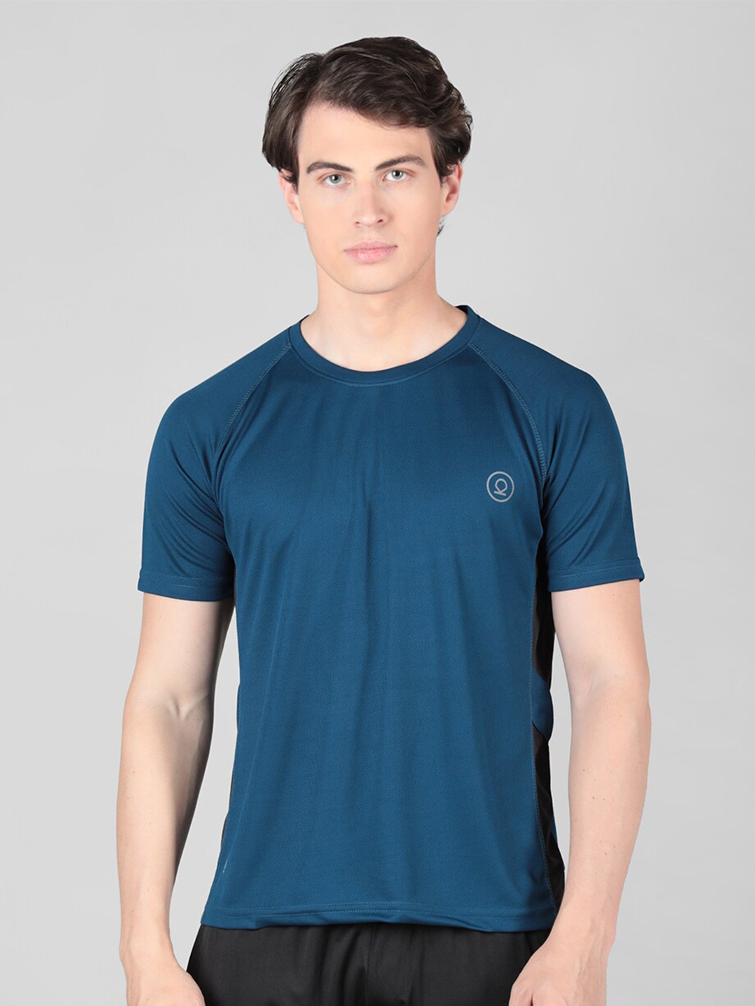 

CHKOKKO Round Neck Sports T-shirt, Blue