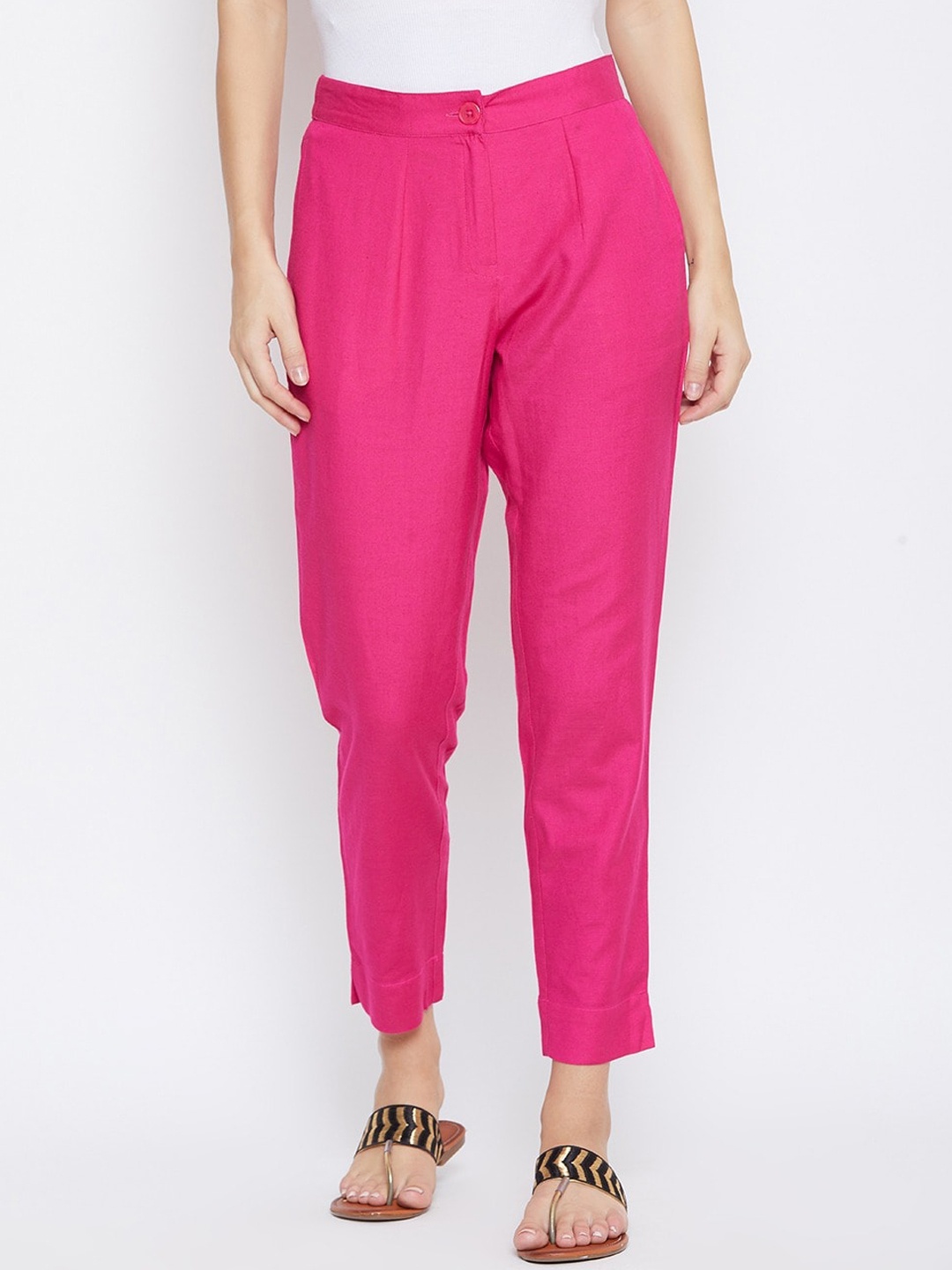 

SUTI Women Comfort Slim Fit Trousers, Pink