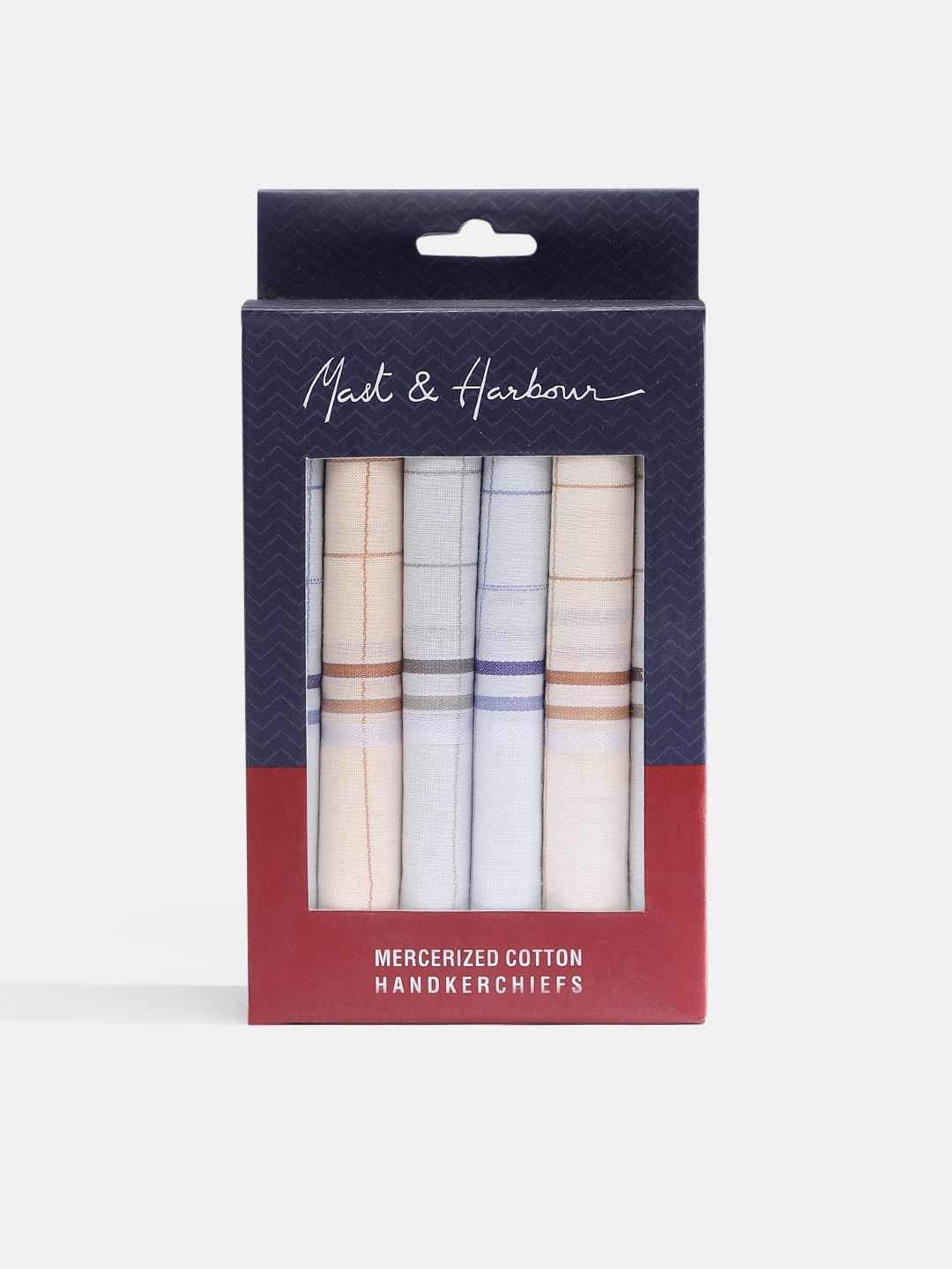 

Mast & Harbour Men Pack of 6 Checked Mercerized Cotton Handkerchiefs, Yellow