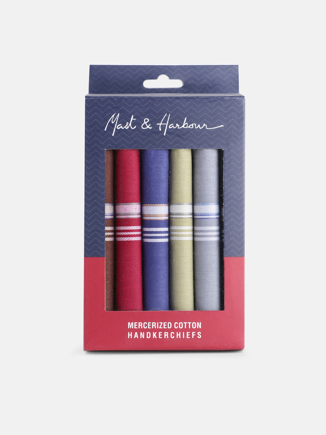 

Mast & Harbour Men Pack of 6 Mercerized Cotton Handkerchiefs, Green