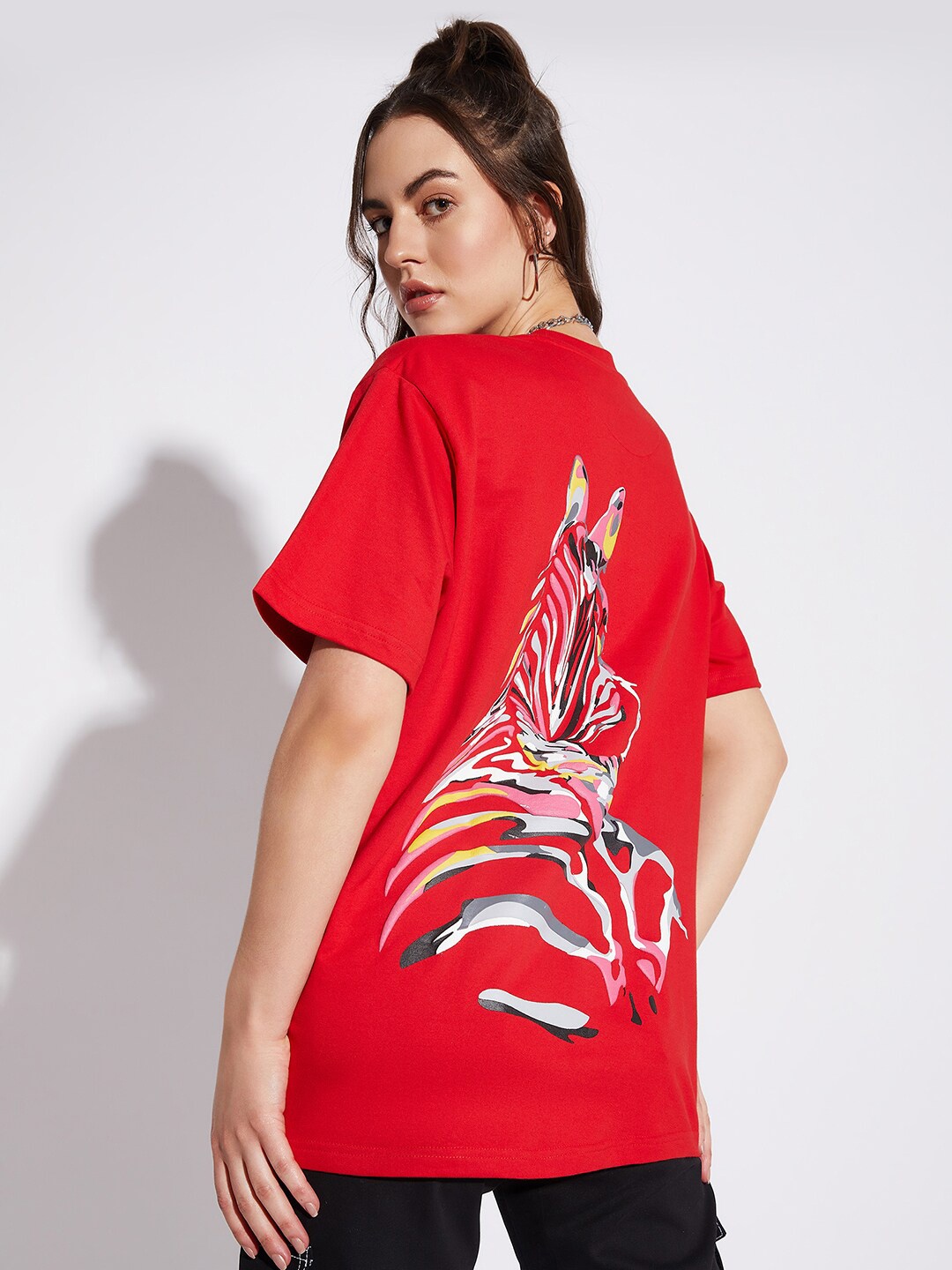 

FUGAZEE Unisex Graphic Printed Pure Cotton T-Shirt, Red