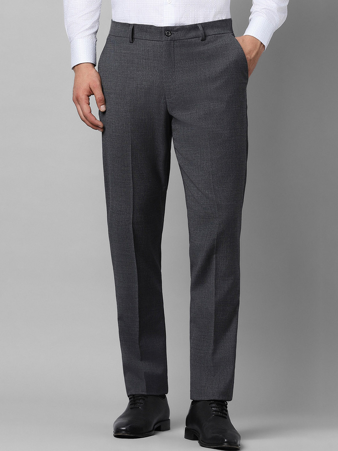 

Louis Philippe Men Slim Fit Formal Trousers, Grey