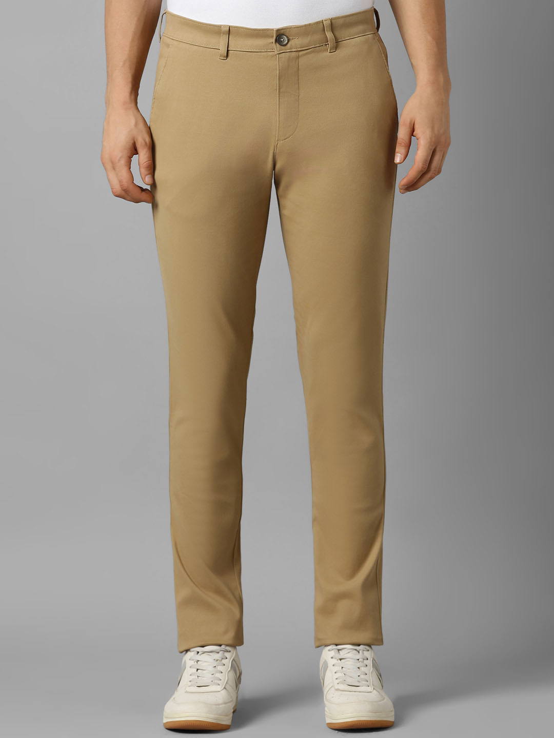 

Louis Philippe Sport Men Slim Fit Mid-Rise Trousers, Khaki