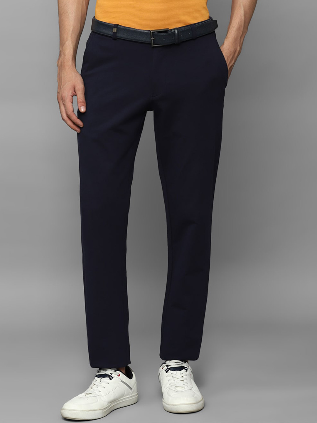 

Louis Philippe Sport Men Slim Fit Casual Trousers, Navy blue