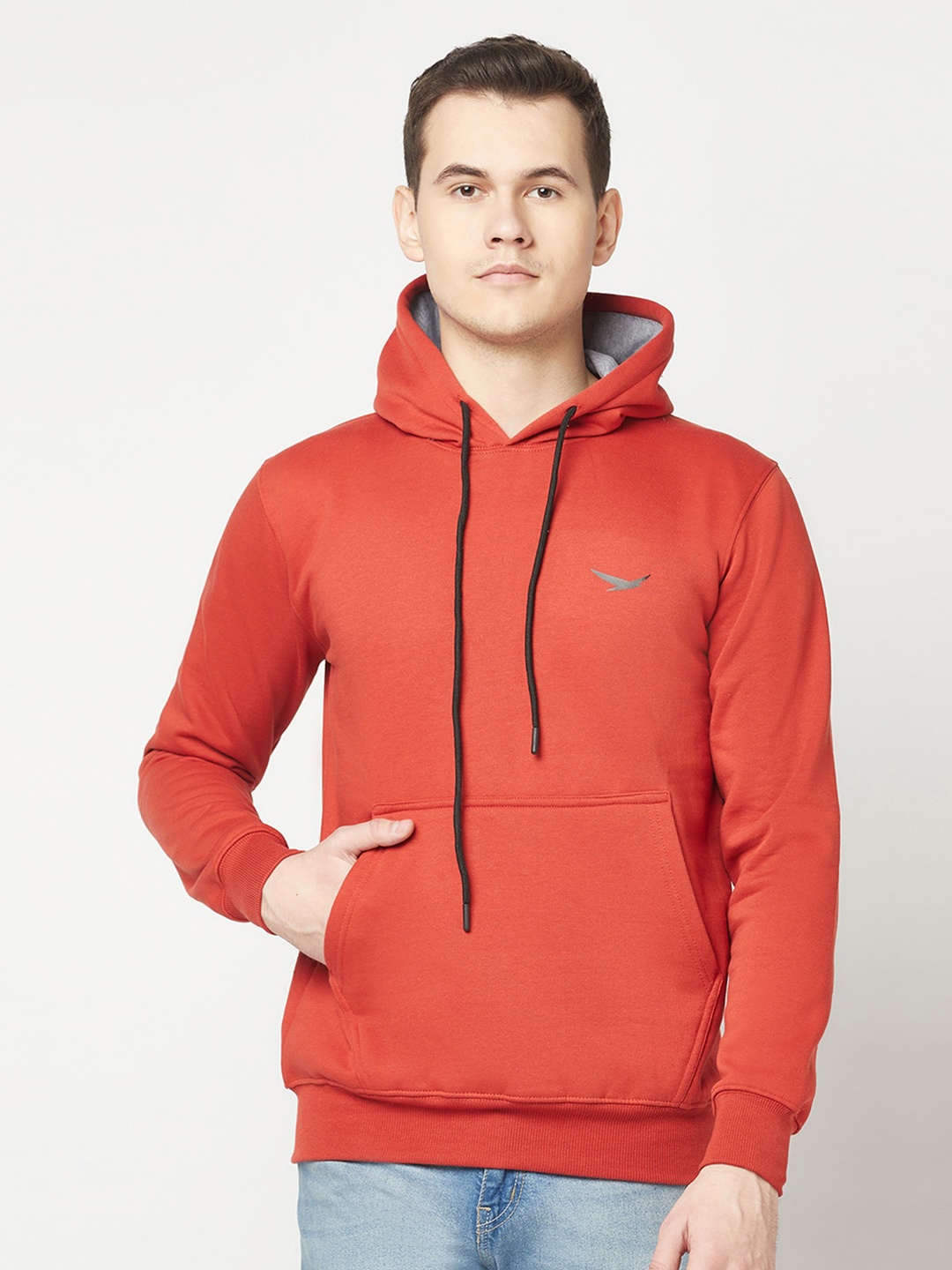 

HiFlyers Smart Fit Cotton Fleece Hooded Sweatshirt, Orange