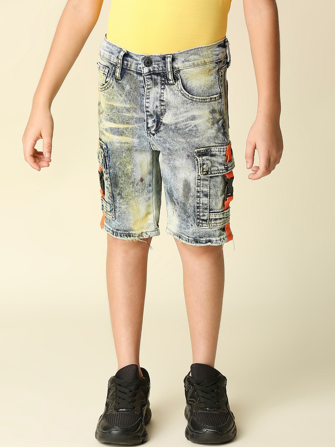 

WAIMEA Boys Washed Skinny Fit Denim Shorts, Blue