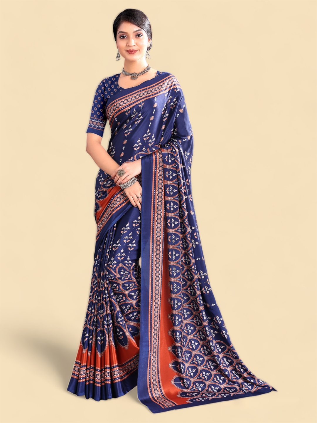 

Kasak Ethnic Motifs Printed Saree, Blue
