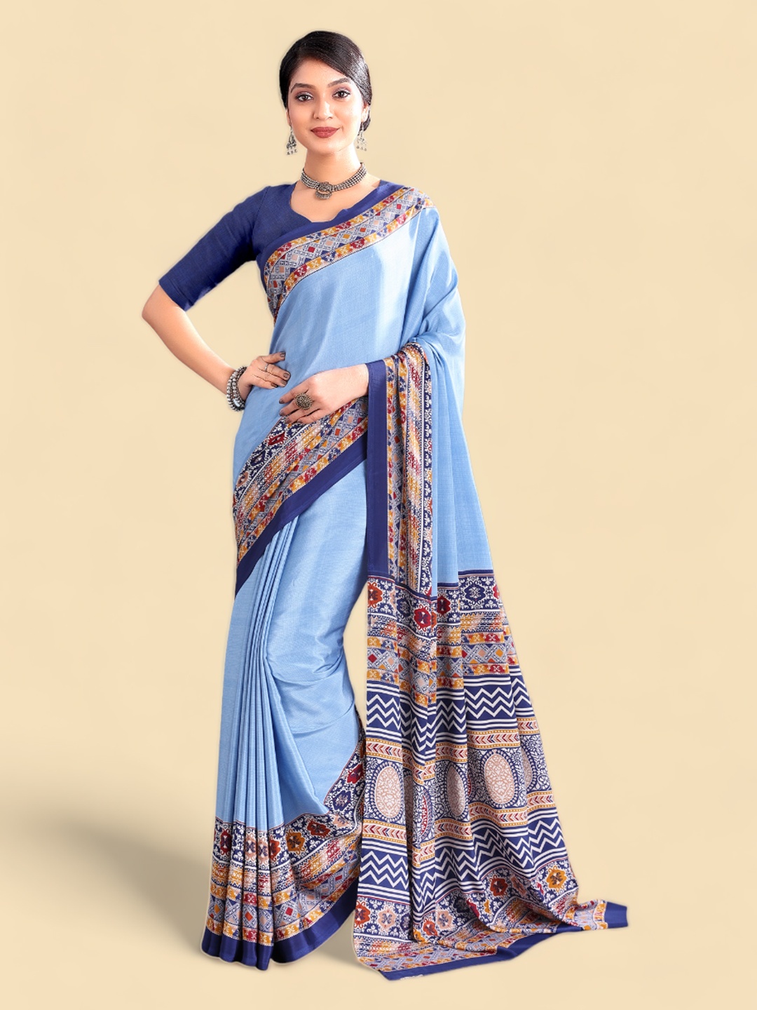 

Kasak Ethnic Motif Printed Saree, Blue