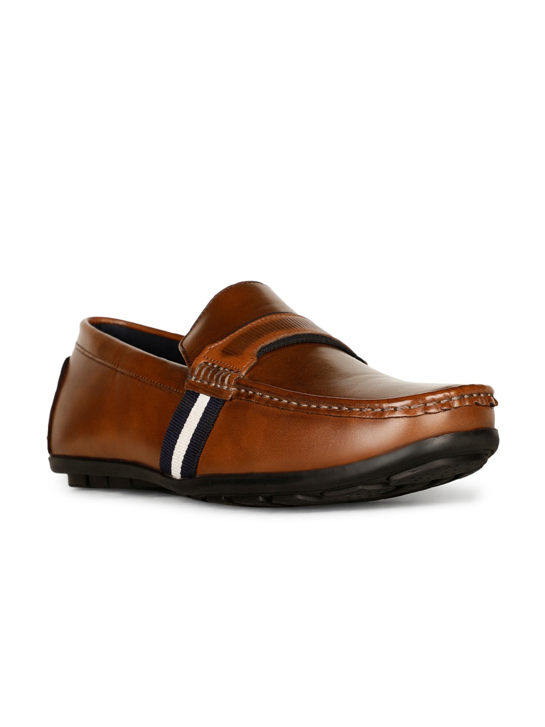 

Bata Men Square Toe Comfort Insole Penny Loafers, Brown