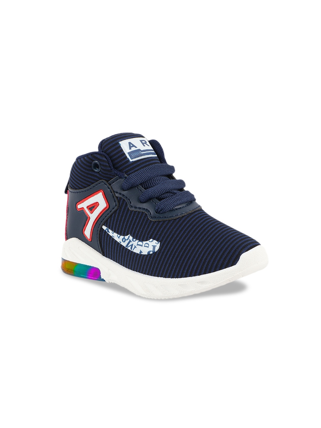 

AMAEZO Kids DAVIS Lightweight & Anti Skid Sole Comfort Insole Mesh Contrast Sole Sneakers, Navy blue