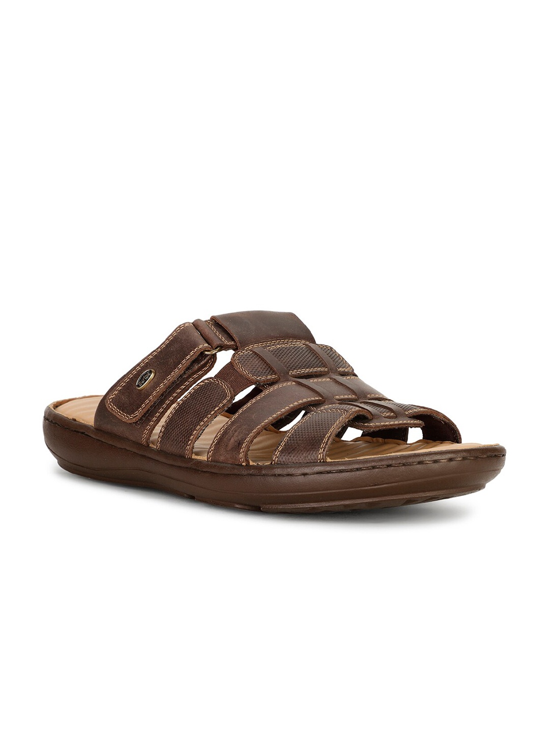 

Scholl Leather Velcro Fisherman Sandals, Brown