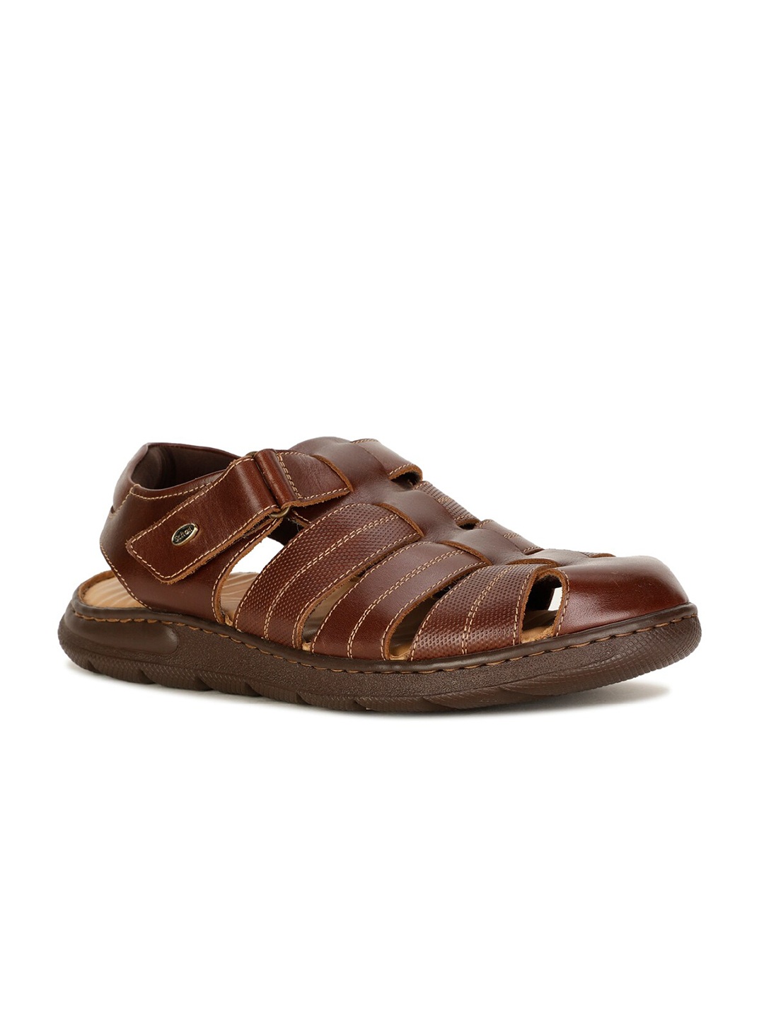 

Scholl Leather Velcro Shoe-Style Sandals, Tan