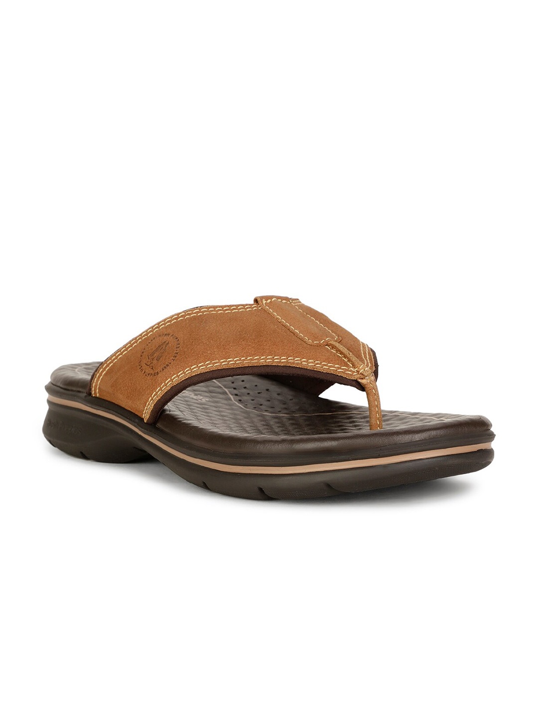 

Hush Puppies Men Textured Open Toe Comfort Sandals, Tan