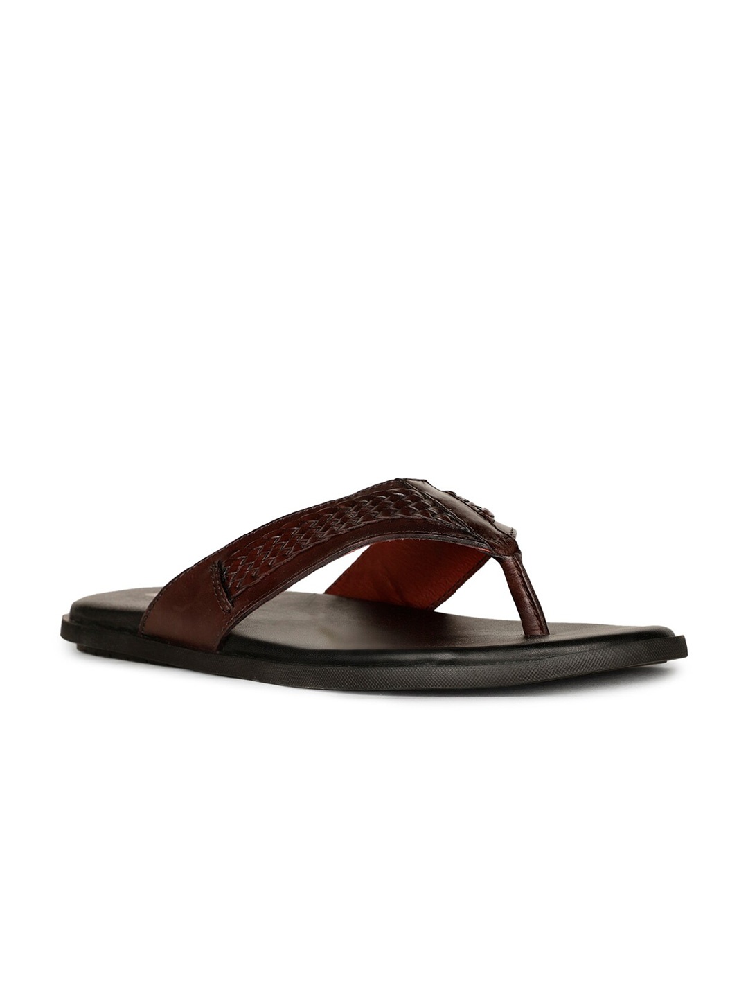 

Bata Men Textured Open Toe Comfort Sandals, Black