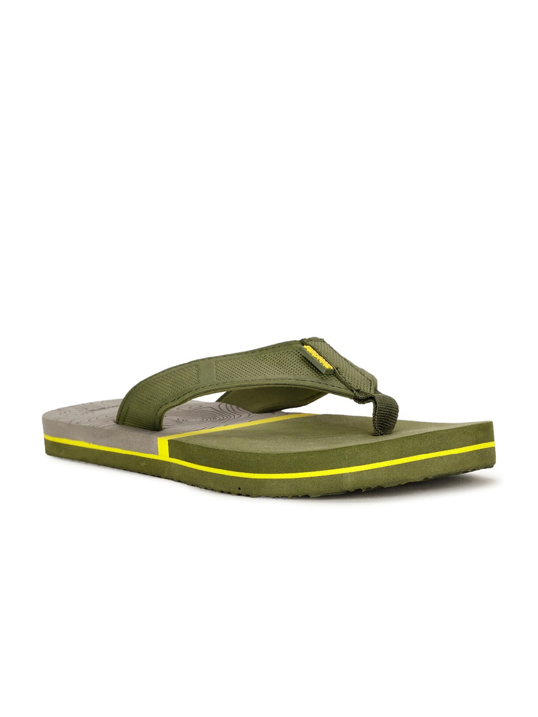 

Bata Men Colourblocked Thong Flip-Flops, Olive