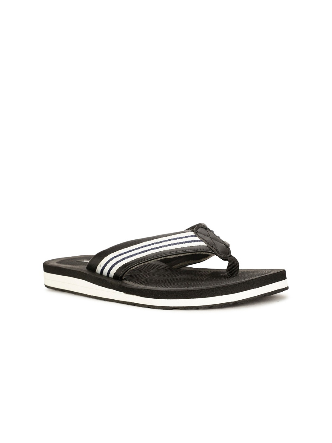 

Bata Men Striped Thong Flip-Flops, Black