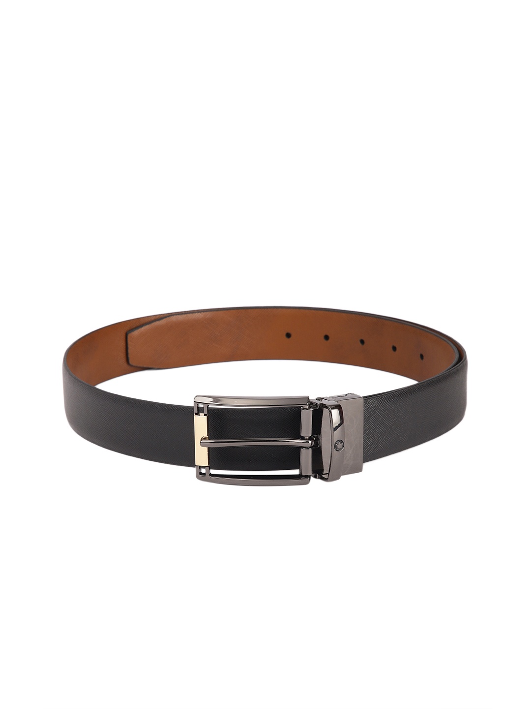 

Louis Philippe Men Leather Reversible Belt, Black