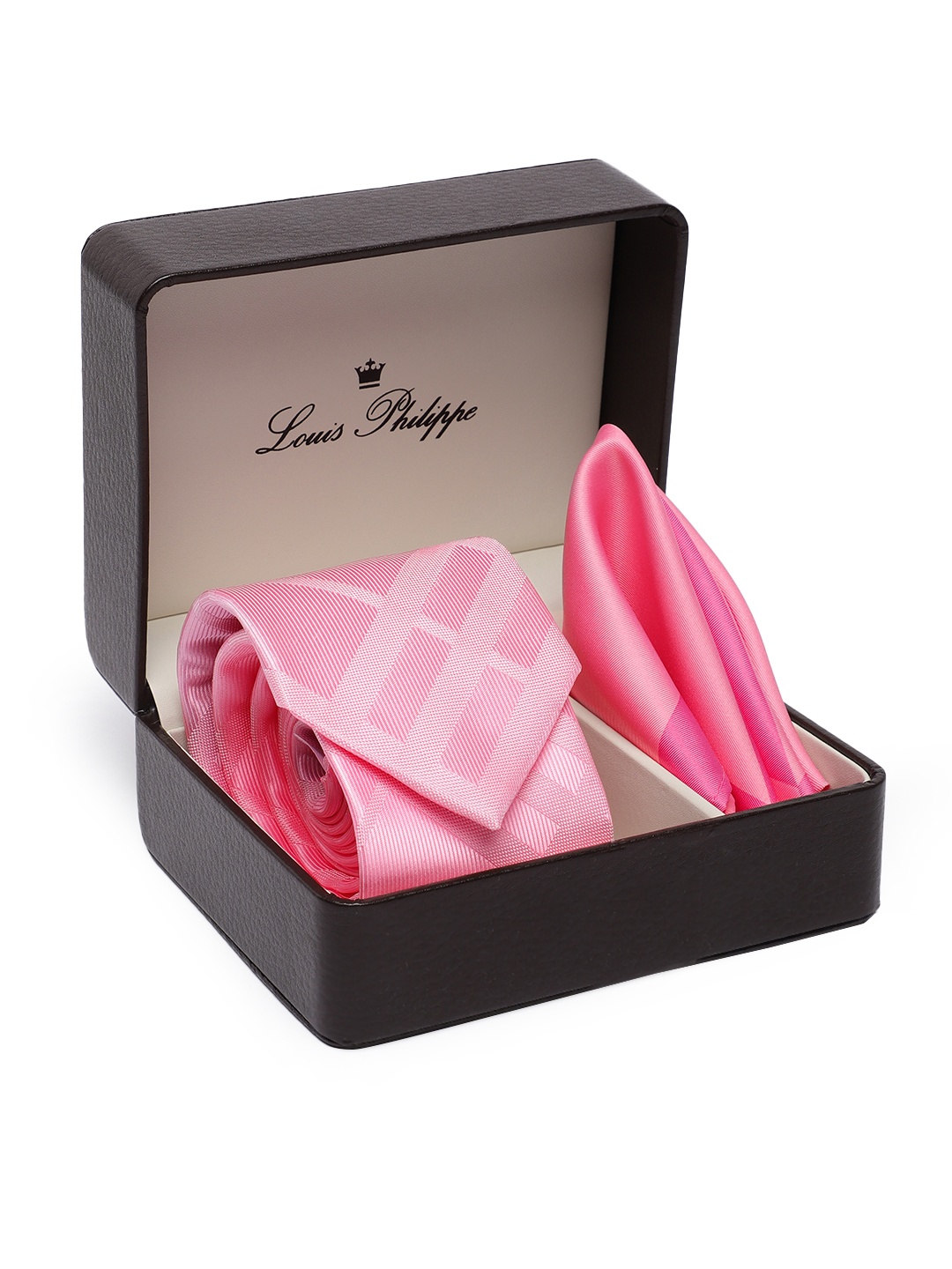 

Louis Philippe Men Patterned Accessory Gift Set, Pink