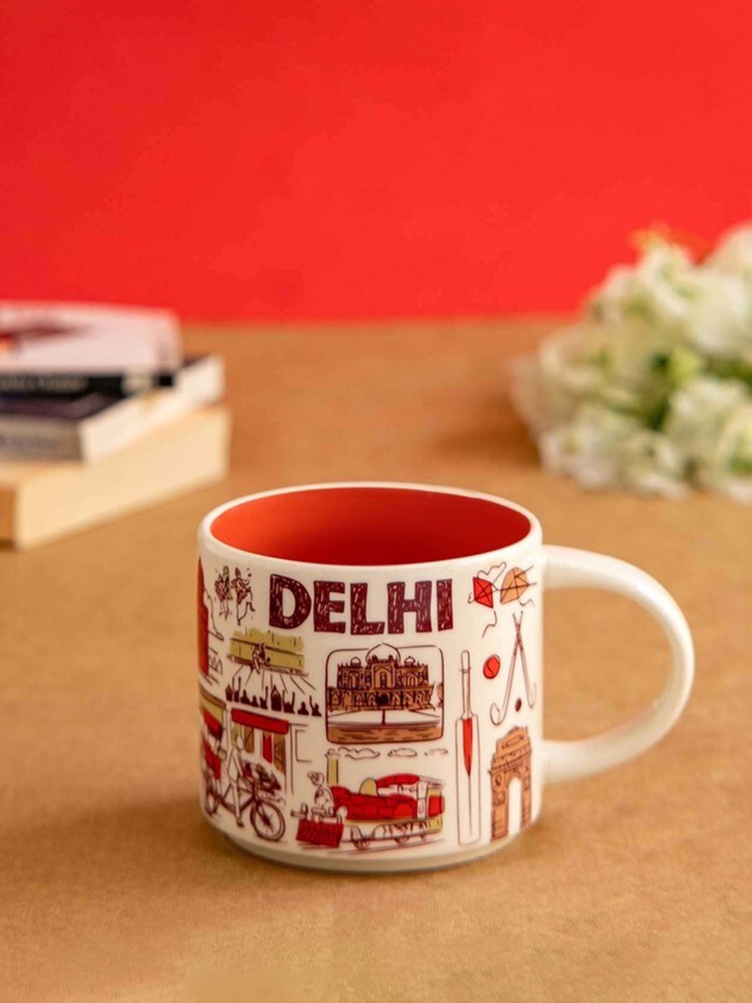 

Starbucks Delhi Been There Bone China Coffee Mug - 414 ml, White