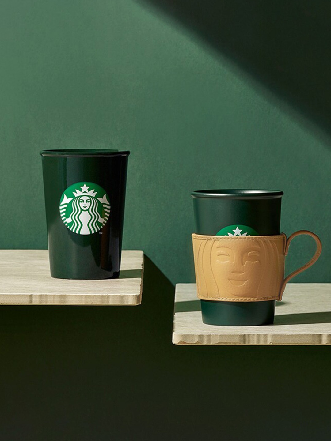 

Starbucks Green Solid Ceramic Matte Mugs Set of Cups and Mugs
