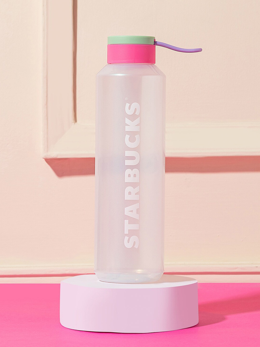 

Starbucks Iridescent Pink & Green Lid Plastic Water Bottle 710 ml