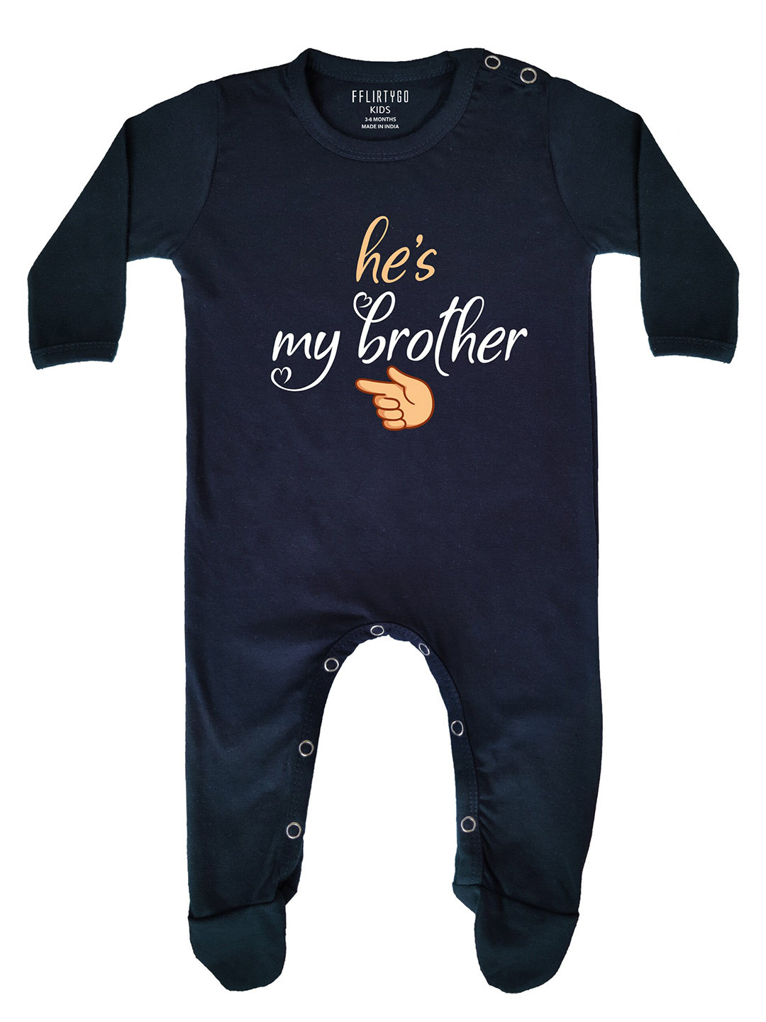 

FFLIRTYGO Infants Printed Cotton Sleepsuit, Blue