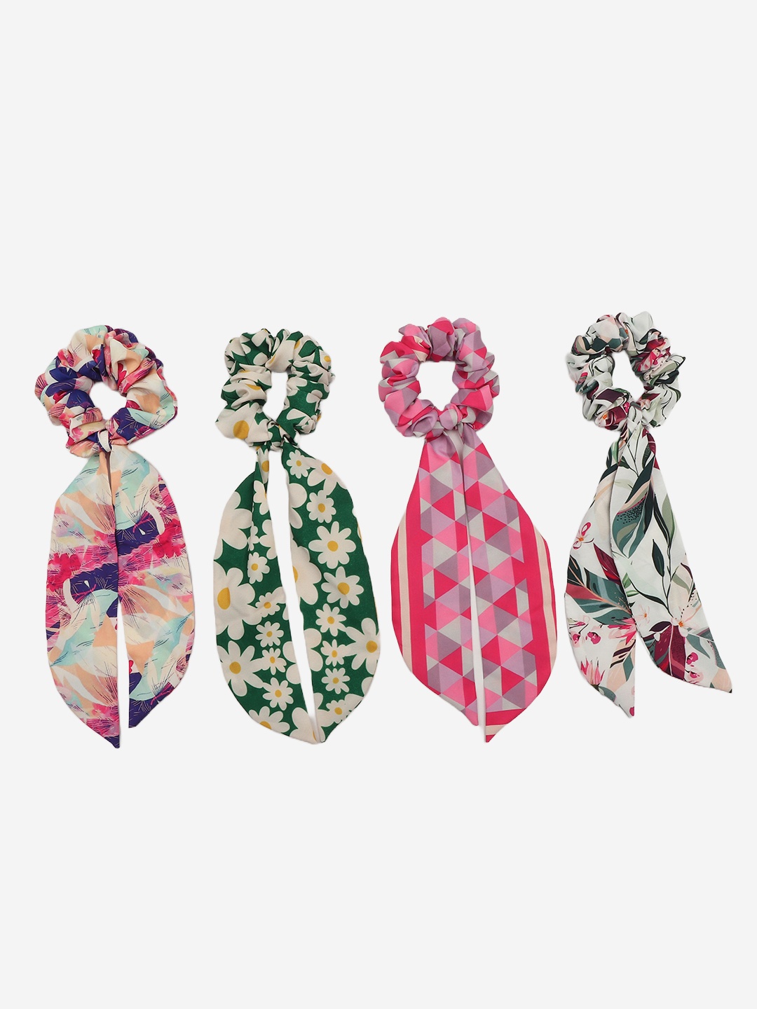 

Beau Design Set of 4 Ponytail Holders, Green