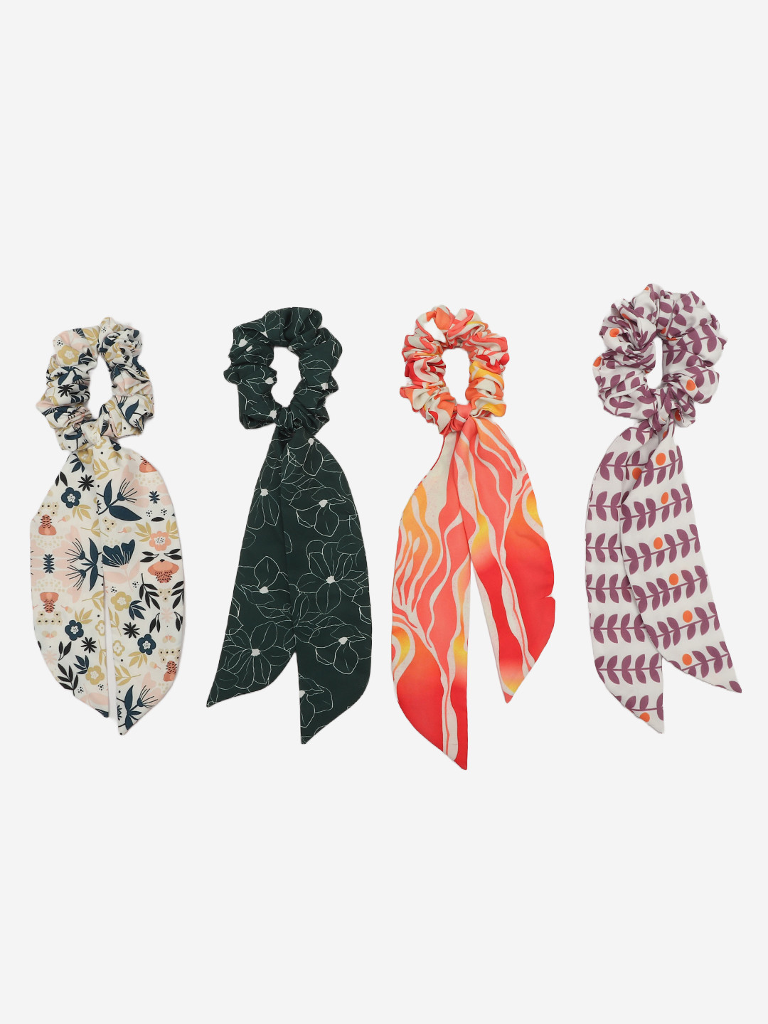 

Beau Design Set of 4 Ponytail Holders, Off white
