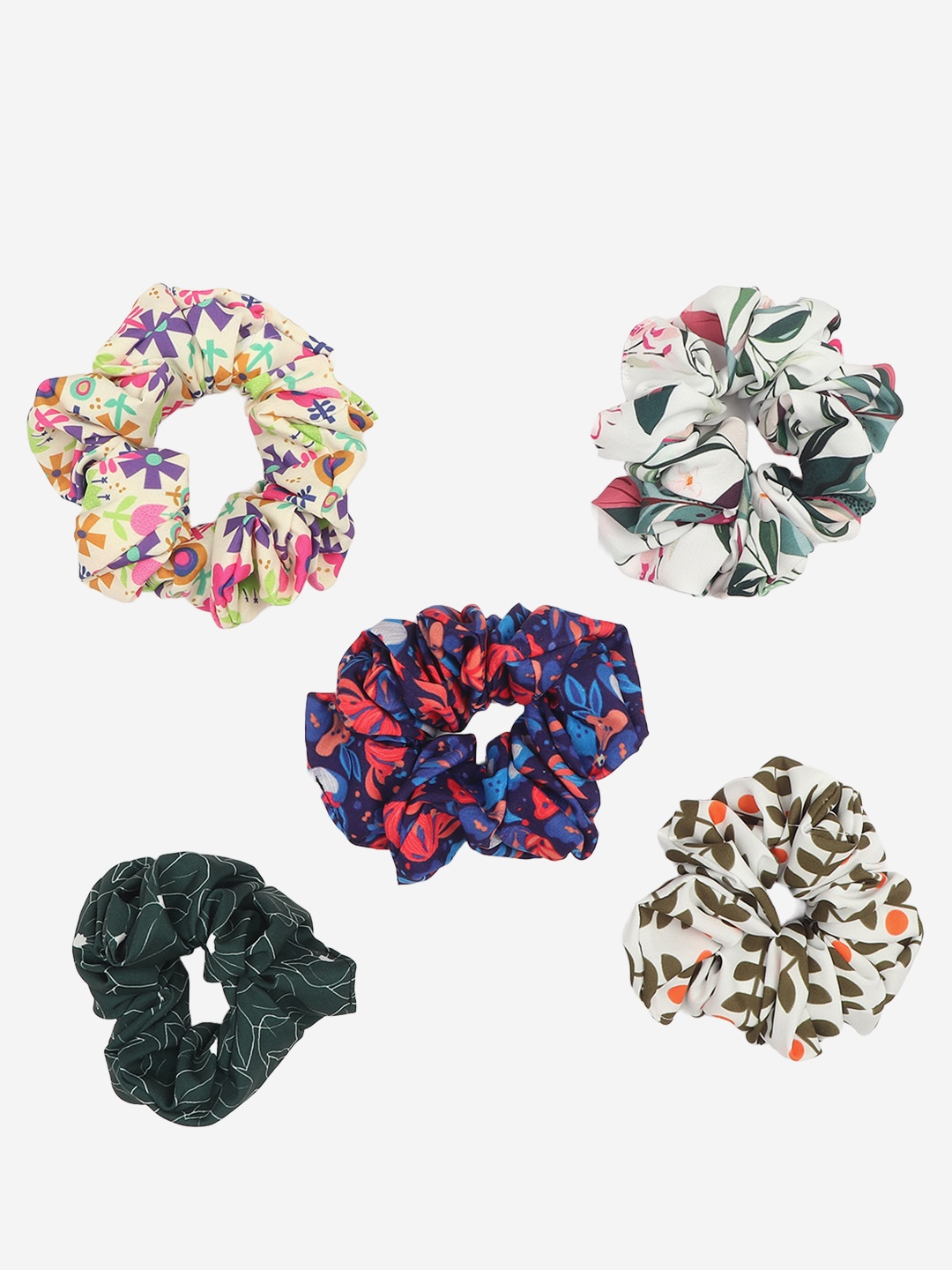 

Beau Design Set of 4 Ponytail Holders, Green