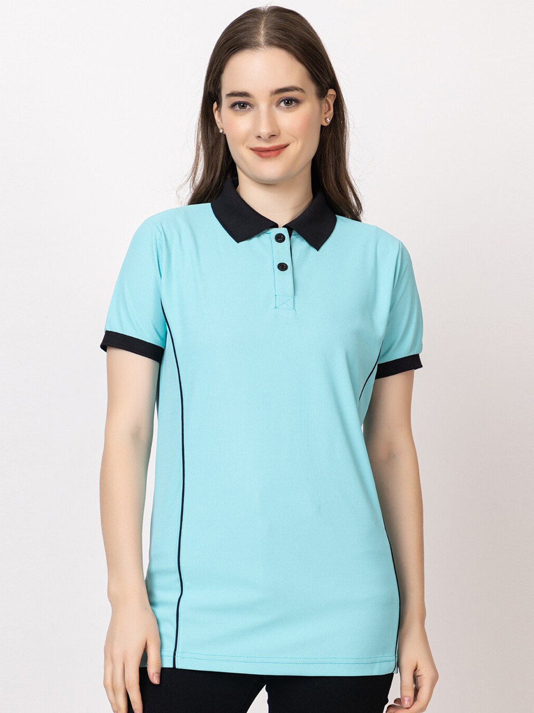 

KEPA Polo Collar Short Sleeves Cotton T-shirt, Blue