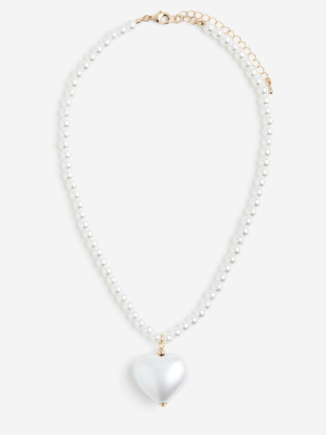 

H&M Heart-Pendant Necklace, White