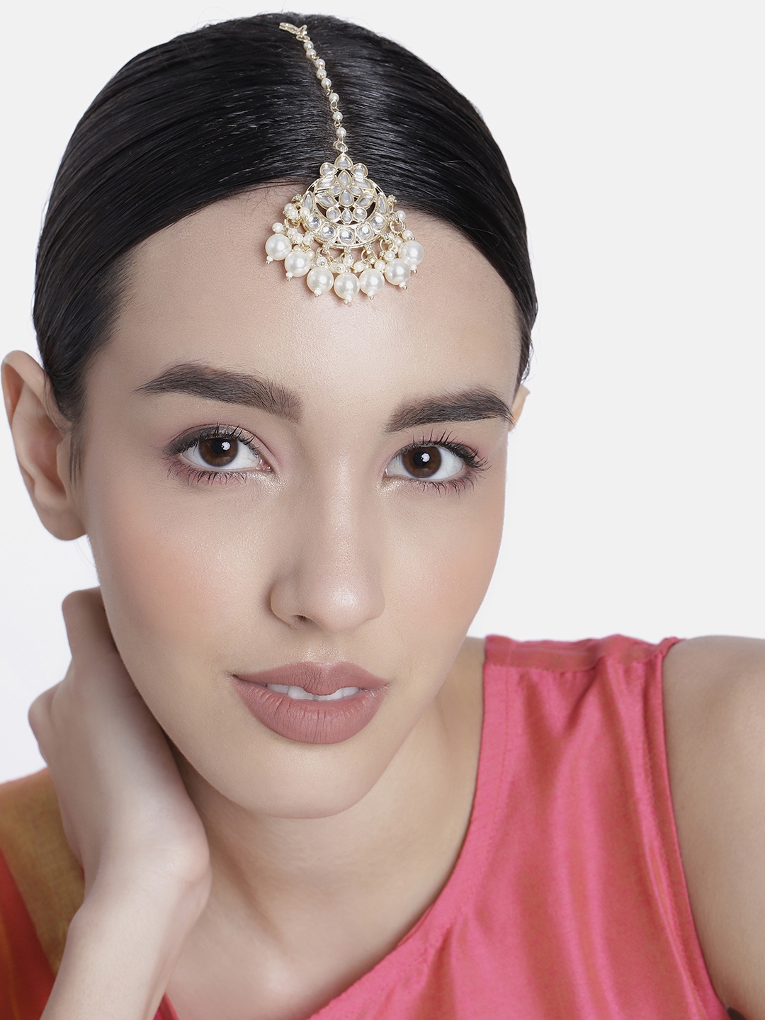 

LAIDA Gold-Plated Kundan-Studded Maang Tikka