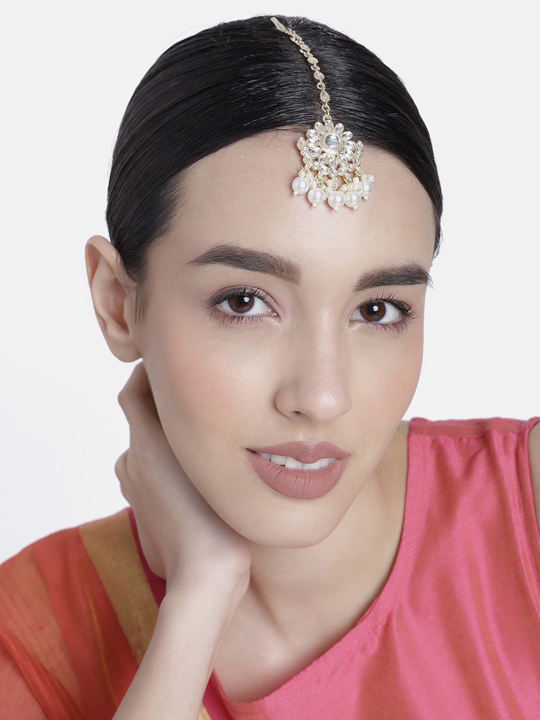 

LAIDA Gold-Plated Kundan-Studded Maang Tikka