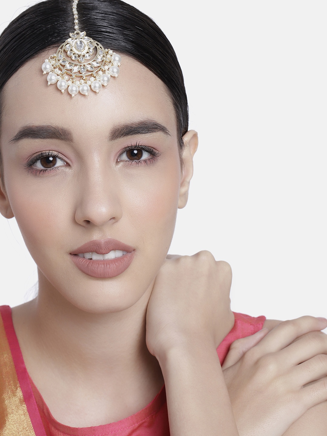 

LAIDA Gold-Plated Kundan-Studded Maang Tikka