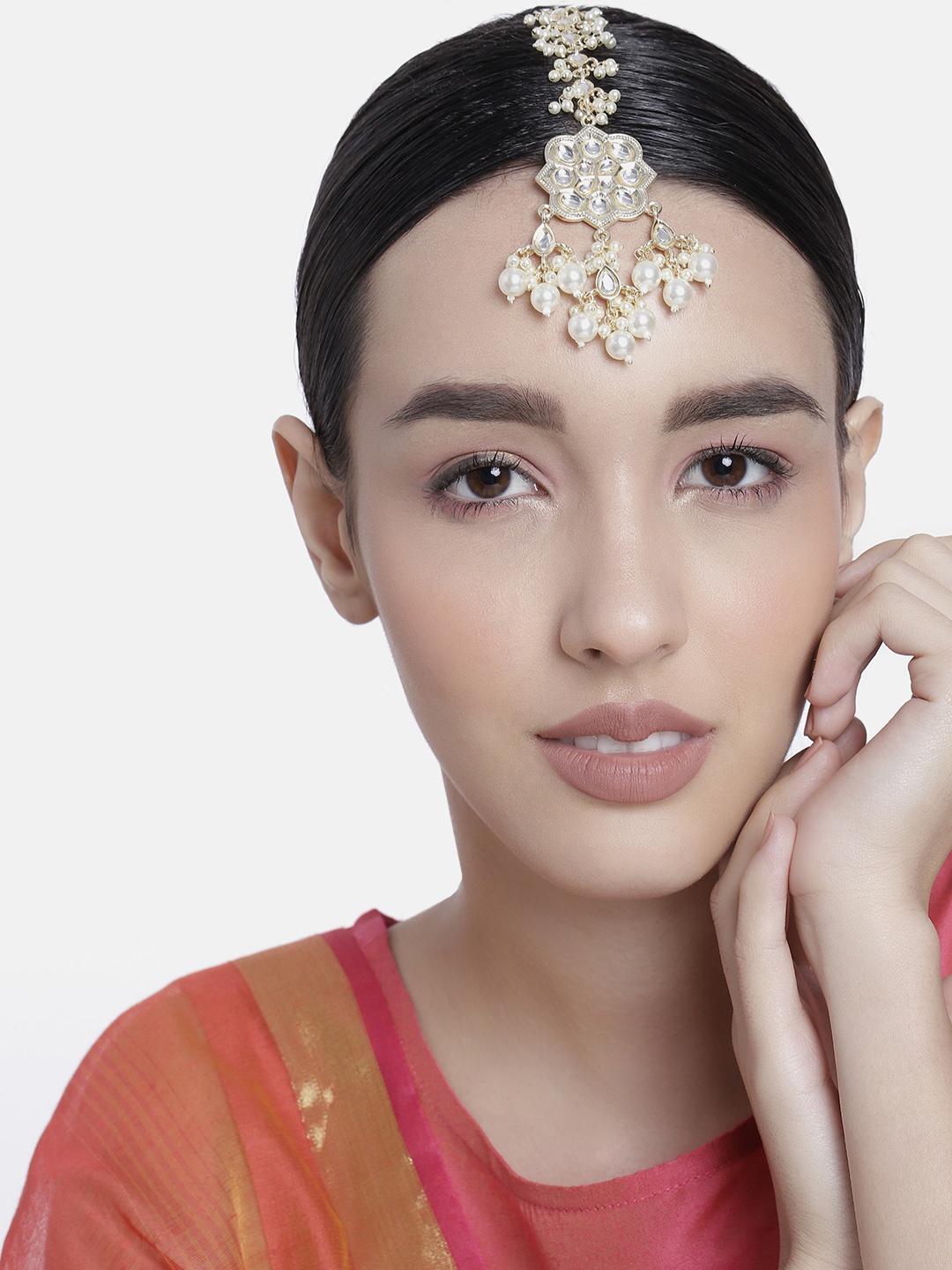 

LAIDA Gold-Plated Kundan-Studded Maang Tikka